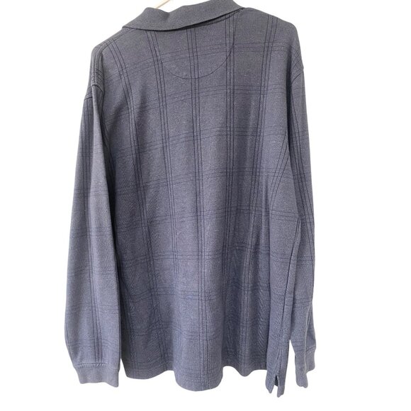 Arrow Classic-Fit Long Sleeve Polo Shirt Size L/G Navy Blue - Picture 4 of 4